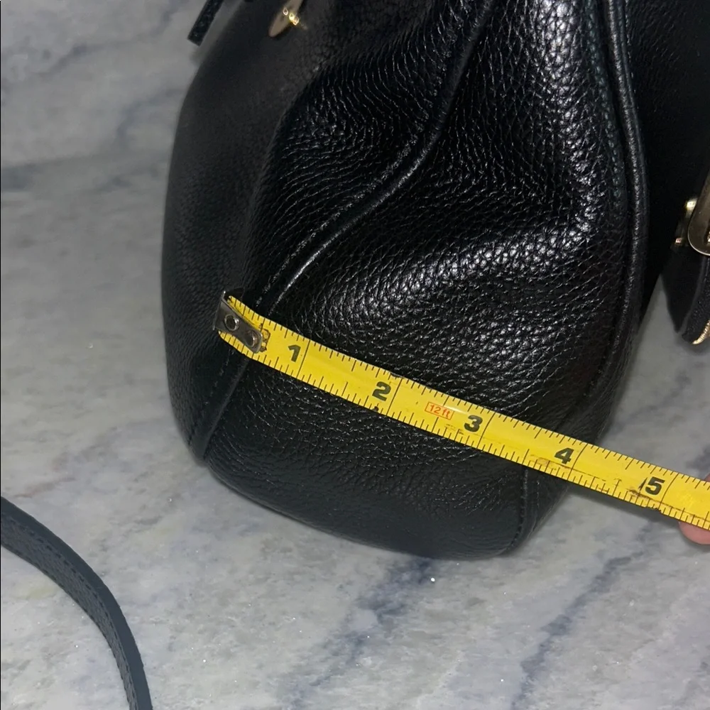 Michael Kors Black Pebbled Leather Crossbody with Gold Hardware - Picture 15 of 16